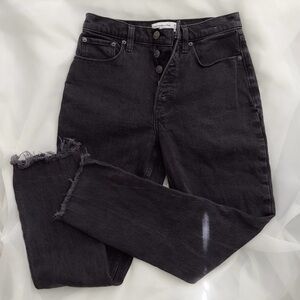 Abercrombie & Fitch Black Cropped Jeans